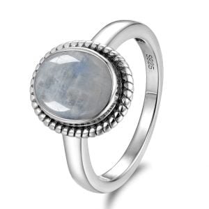 Bague Argent pour Femme en Pierre de Lune - Bague Pierre de Lune - Yogazen