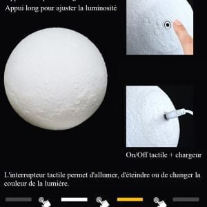 Lampe Lunaire - Rechargeable - Deco Zen - Yogazen