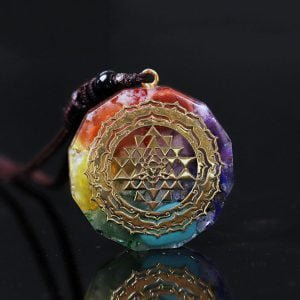 Pendentif Orgonite 7 Chakras - Sri Yantra - Orgonite Pendentif - Yogazen