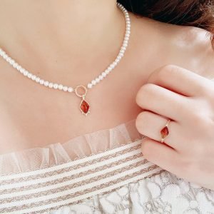 Bague Ambre Vintage - Bague Pierre Naturelle - Yogazen