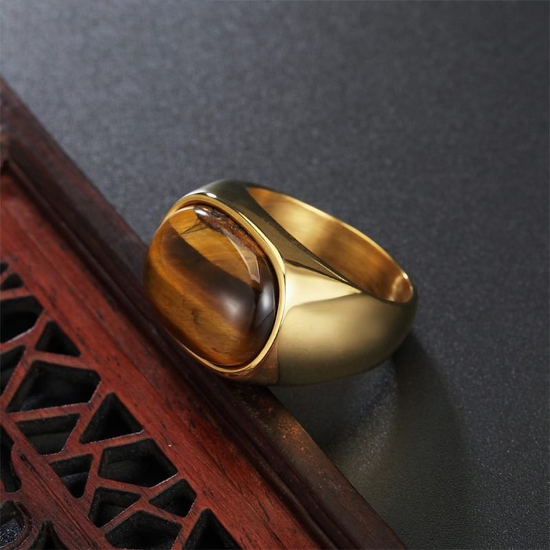 Bague Homme avec Pierre Oeil de Tigre - Bague Oeil de Tigre - Yogazen