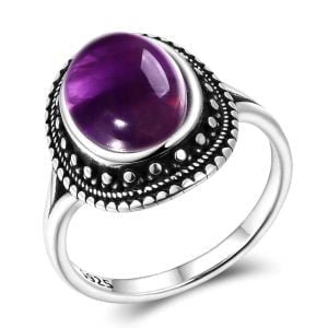 Bague avec Grosse Pierre Améthyste - Bague Améthyste - Yogazen