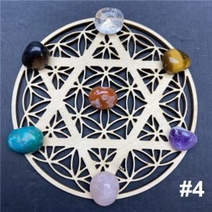 Fleur de Vie en Bois pour Recharger les Pierres - Rechargement et Purification - Yogazen
