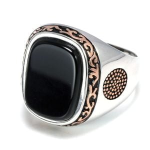 Chevalière Homme Onyx Noir - Bague Onyx - Yogazen