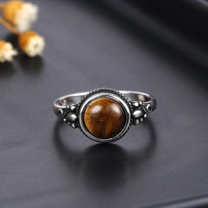 Bague Oeil de Tigre pour Femme - Bague Oeil de Tigre - Yogazen