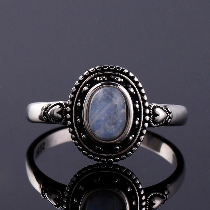 Bague Argent avec Pierre de Lune - Bague Pierre de Lune - Yogazen