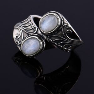 Bague Pierre de Lune Double - Bague Pierre de Lune - Yogazen
