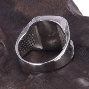 Chevalière Homme Argent Onyx Carré - Bague Onyx - Yogazen