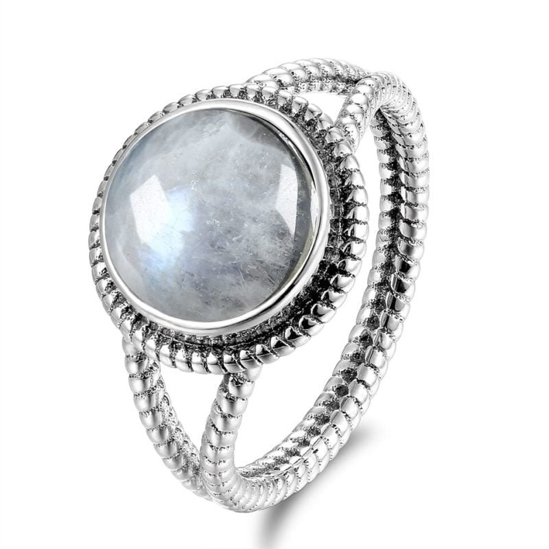 Bague en Pierre de Lune - 10mm - Bague Pierre de Lune - Yogazen