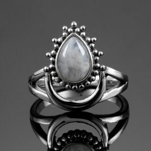 Bague Pierre de Lune Goutte - Bague Pierre de Lune - Yogazen