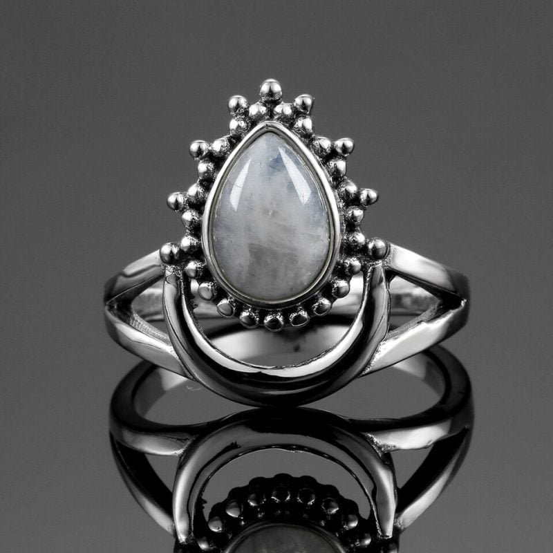 Bague Pierre de Lune Goutte - Bague Pierre de Lune - Yogazen