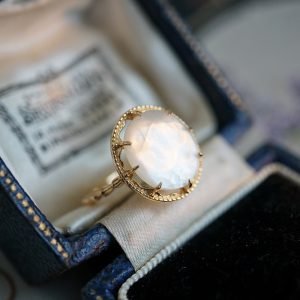 Bague Quartz Blanc - Plaqué Or - Bague Pierre Naturelle - Yogazen