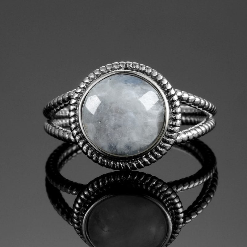 Bague en Pierre de Lune - 10mm - Bague Pierre de Lune - Yogazen