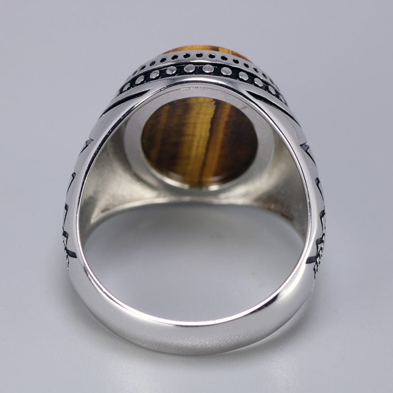 Bague Oeil de Tigre Homme - Bague Oeil de Tigre - Yogazen