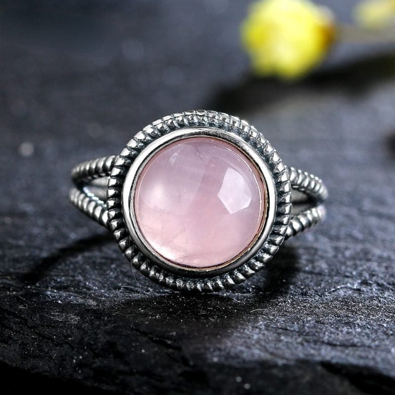 Bague Femme Quartz Rose - Bague Quartz Rose - Yogazen