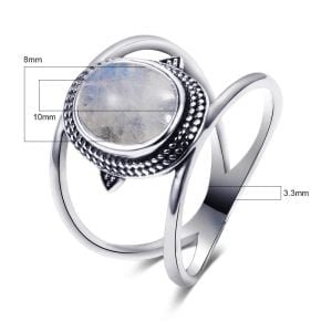 Bague Originale Pierre de Lune - Bague Pierre de Lune - Yogazen