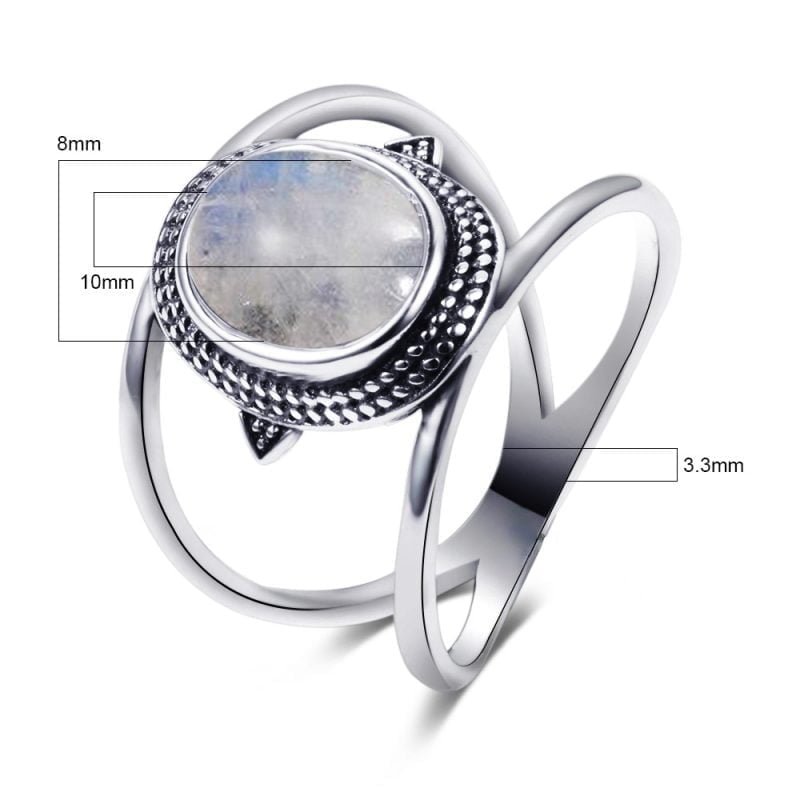 Bague Originale Pierre de Lune - Bague Pierre de Lune - Yogazen