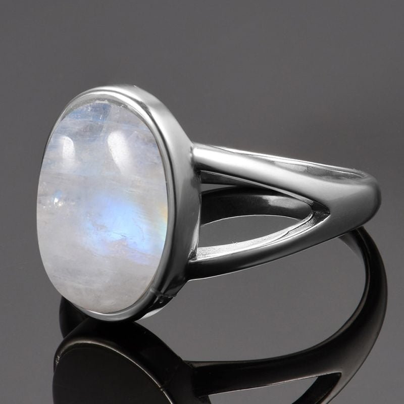 Bague Cabochon Pierre de Lune - Bague Pierre de Lune - Yogazen