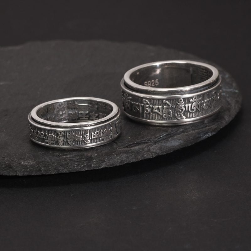 Bague de Méditation Argent - Bague Tibétaine - Yogazen