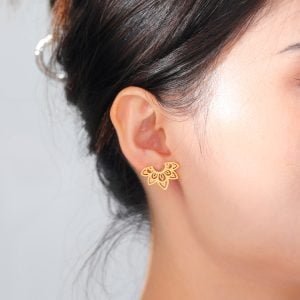 Boucles d'Oreilles Lotus Femme - Boucles d'Oreilles Pierre Naturelle - Yogazen
