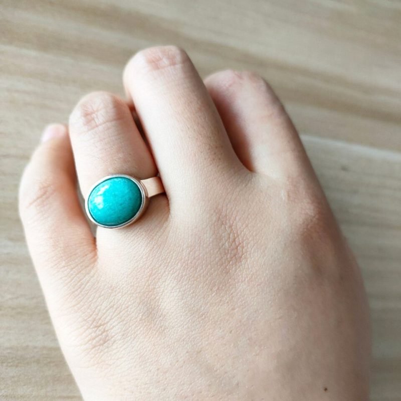 Bague Argent Amazonite - Bague Amazonite - Yogazen