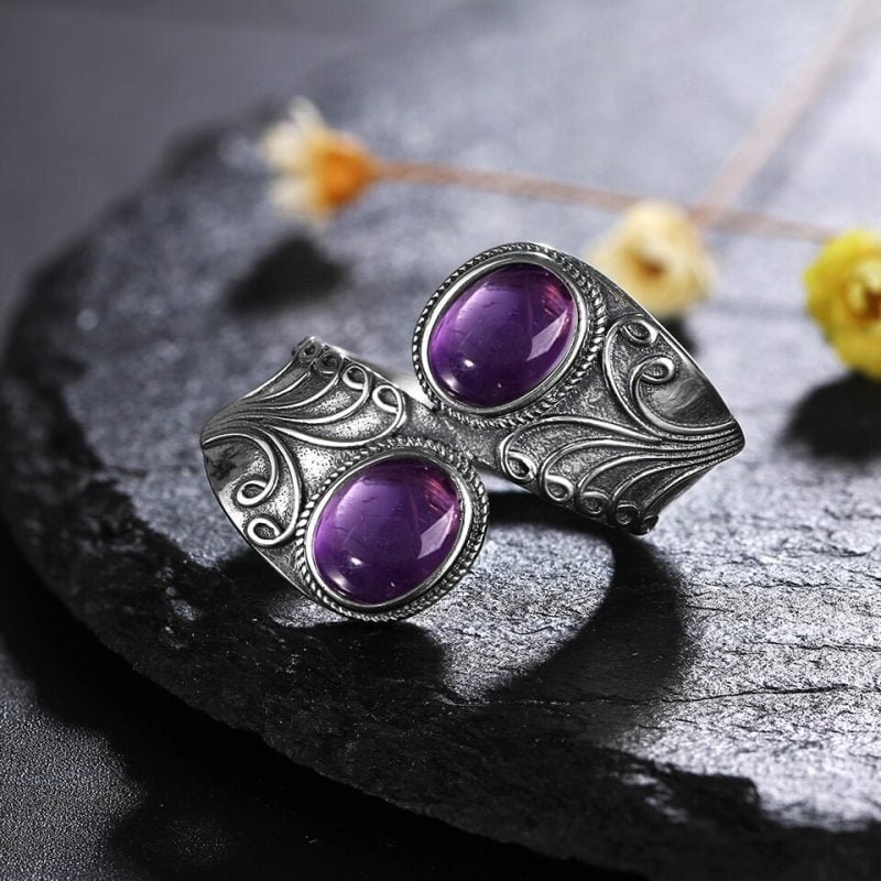 Bague Améthyste Vintage - Bague Améthyste - Yogazen
