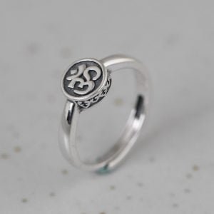 Bague Bouddhiste Aum en Argent 925 - Bague Tibétaine - Yogazen