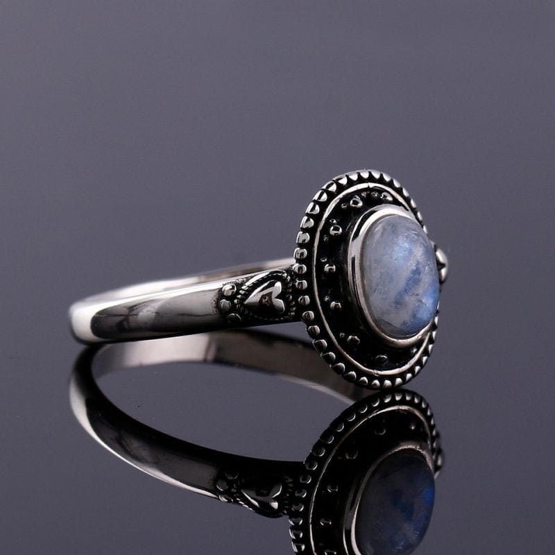 Bague Argent avec Pierre de Lune - Bague Pierre de Lune - Yogazen