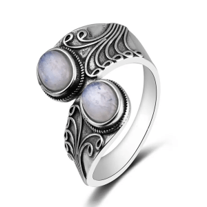 Bague Pierre de Lune Double - Bague Pierre de Lune - Yogazen