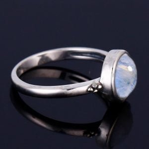 Bague Pierre de Lune Bleue - Bague Pierre de Lune - Yogazen