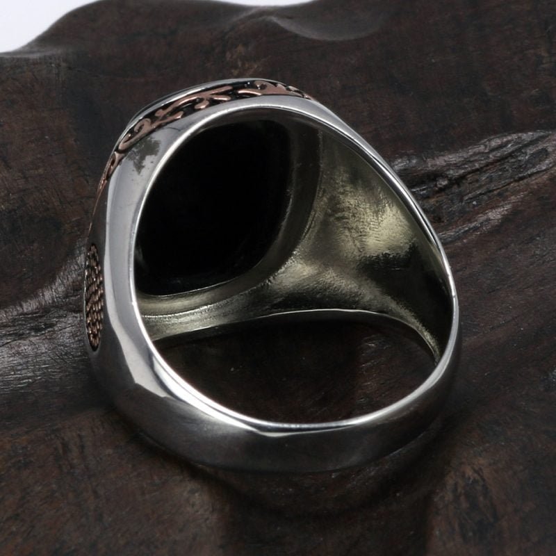 Chevalière Homme Onyx Noir - Bague Onyx - Yogazen