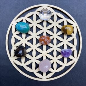 Fleur de Vie en Bois pour Recharger les Pierres - Rechargement et Purification - Yogazen