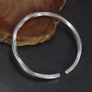 Bracelet Argent avec Mantra - Bracelet Bouddhiste - Yogazen