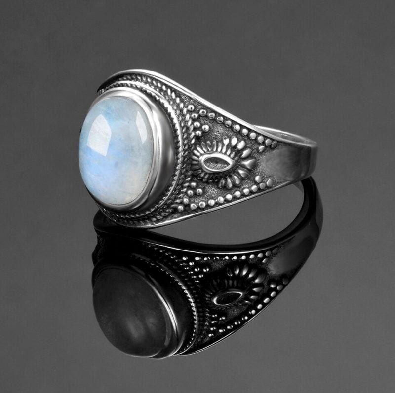 Bague Pierre de Lune Vintage - Bague Pierre de Lune - Yogazen