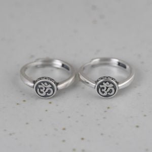 Bague Bouddhiste Aum en Argent 925 - Bague Tibétaine - Yogazen