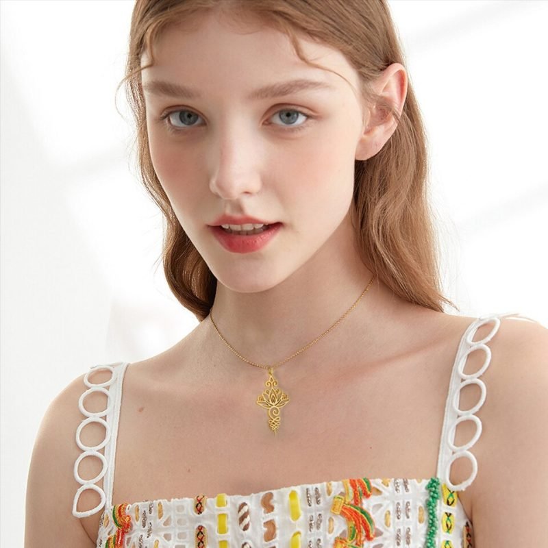 Collier Lotus Unalome - Bijoux de Protection - Yogazen