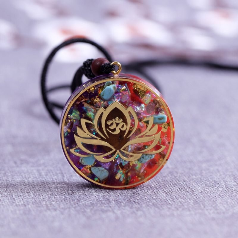 Pendentif Orgonite - Fleur de Lotus - Orgonite Pendentif - Yogazen