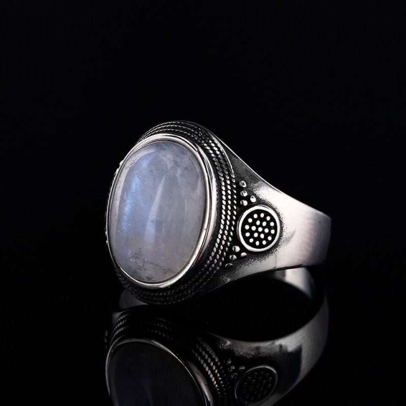 Bague Homme Pierre de Lune - Bague Pierre de Lune - Yogazen