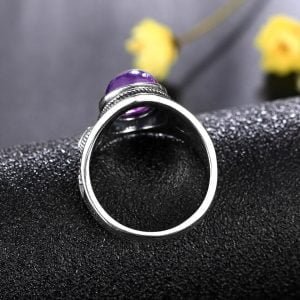 Bague Style Rétro Améthyste - Bague Améthyste - Yogazen