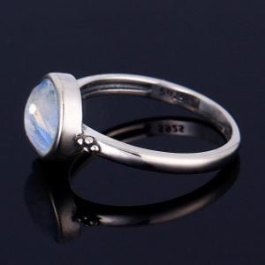Bague Pierre de Lune Bleue - Bague Pierre de Lune - Yogazen