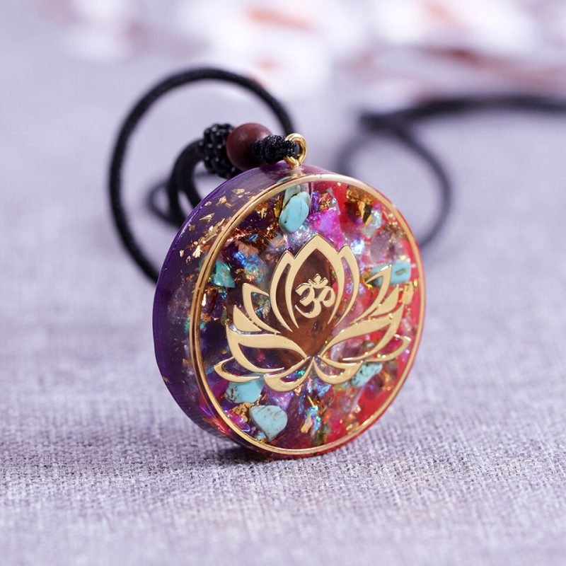 Pendentif Orgonite - Fleur de Lotus - Orgonite Pendentif - Yogazen