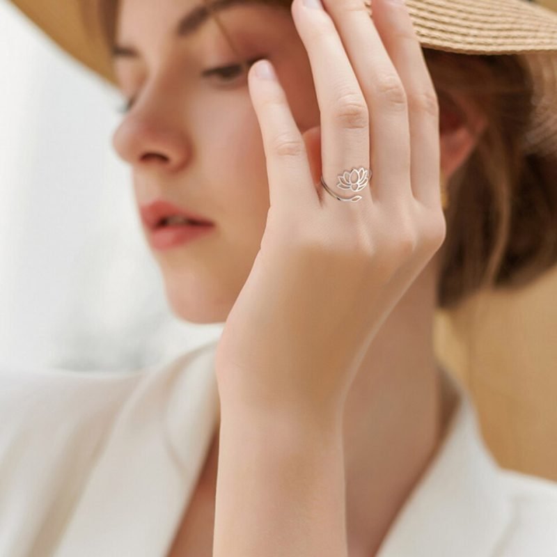 Bague Lotus Femme - Bague Symbole Sacré - Yogazen