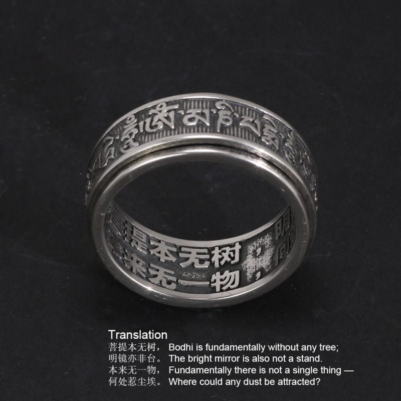 Bague de Méditation Argent - Bague Tibétaine - Yogazen