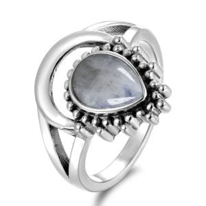 Bague Pierre de Lune Goutte - Bague Pierre de Lune - Yogazen
