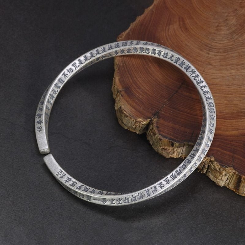 Bracelet Argent avec Mantra - Bracelet Porte Bonheur - Yogazen