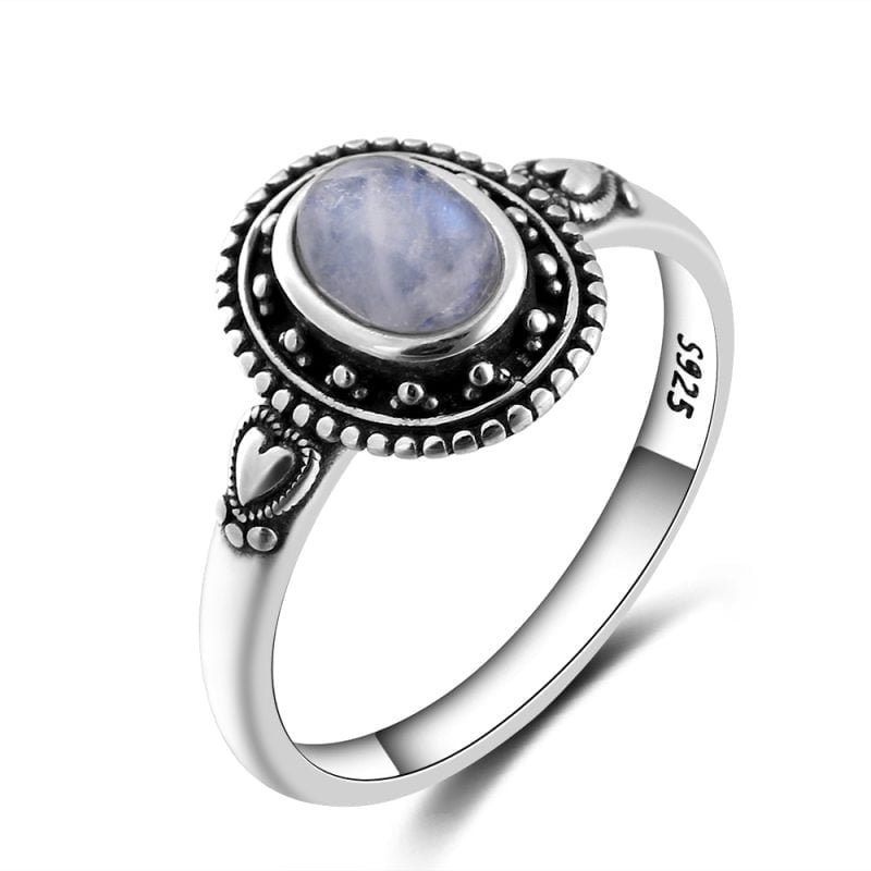 Bague Argent avec Pierre de Lune - Bague Pierre de Lune - Yogazen