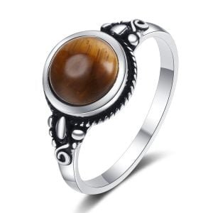 Bague Oeil de Tigre pour Femme - Bague Oeil de Tigre - Yogazen