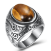 Bague avec Oeil de Tigre Ovale - Bague Oeil de Tigre - Yogazen