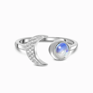 Bague Demi Lune - Bague Pierre de Lune - Yogazen