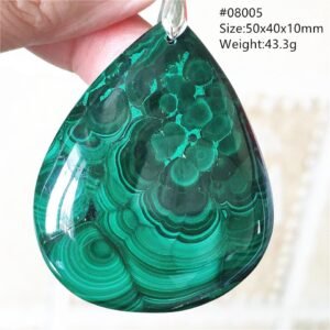 Pendentif Malachite 5A - Argent 925 - Pendentif Pierre Naturelle - Yogazen